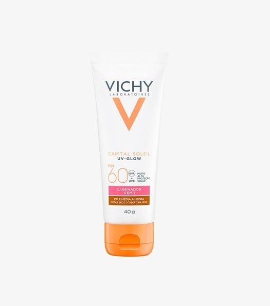 Protetor Solar Facial UV-Glow FPS60 Com Cor 40g
